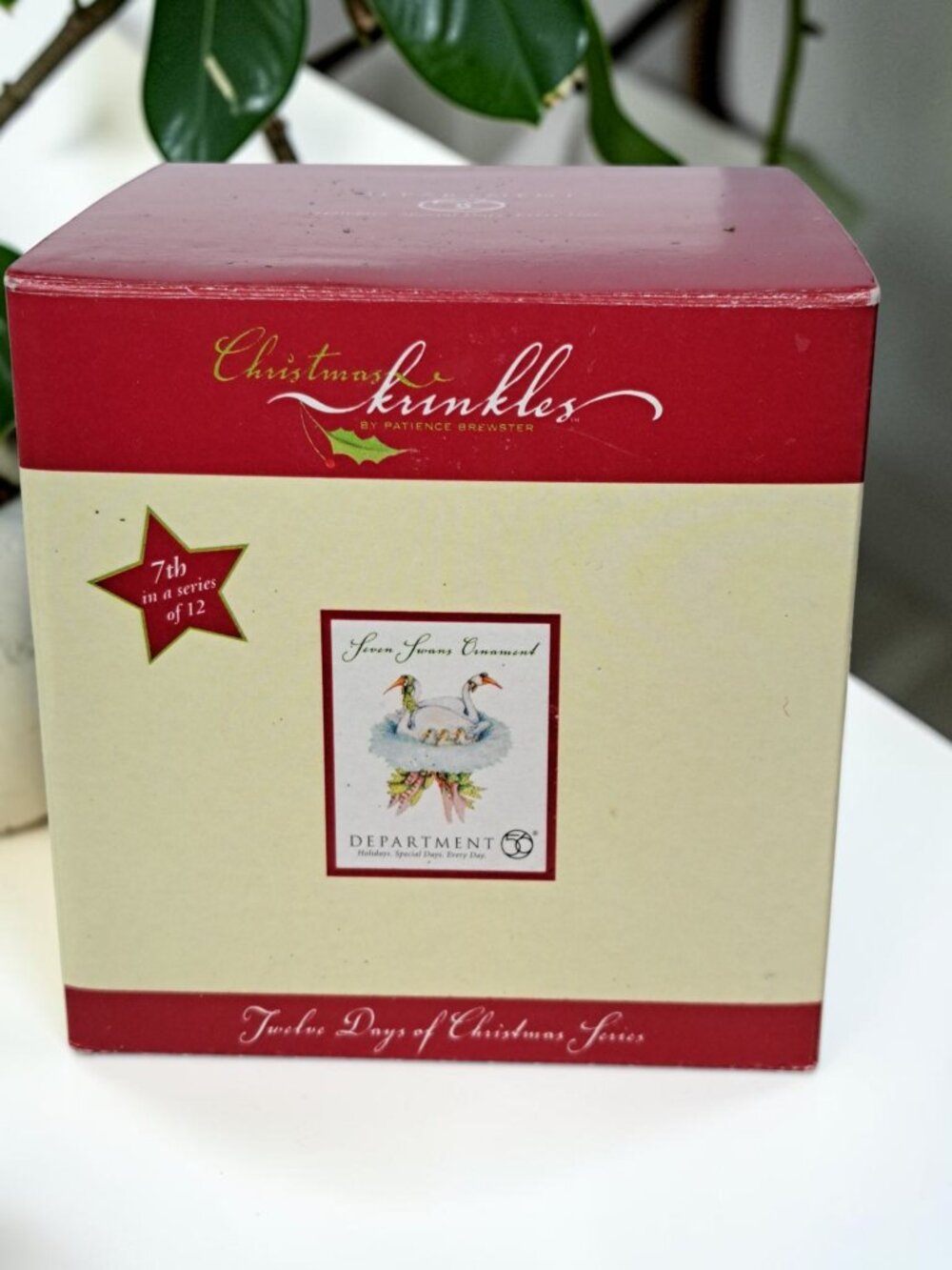 Patience Brewster Krinkles Seven Swans Ornament • Dept 56 • w/ Box